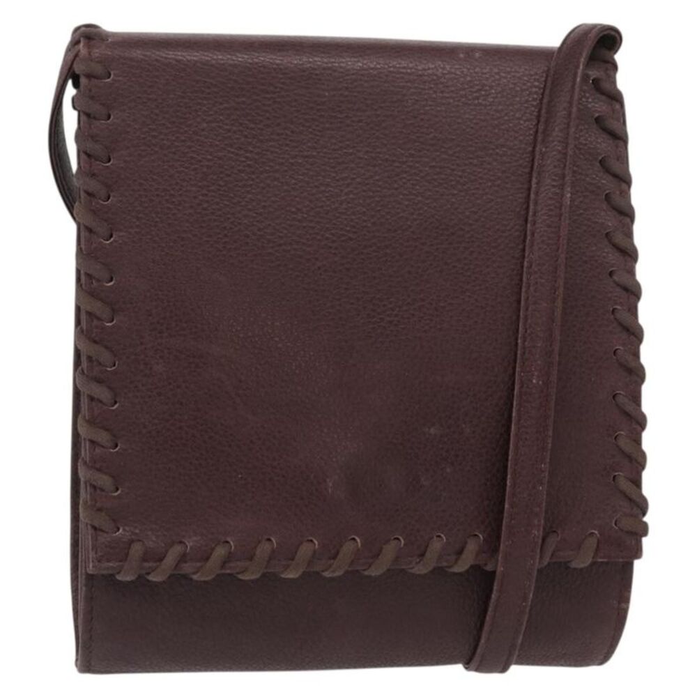 Saint Laurent Vintage Leather Purple Leather Shoulder Bag Bag